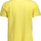 Yellow Cotton Men Polo Shirt