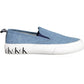 Light Blue Cotton Women Sneaker