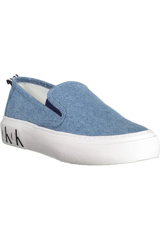 Light Blue Cotton Women Sneaker