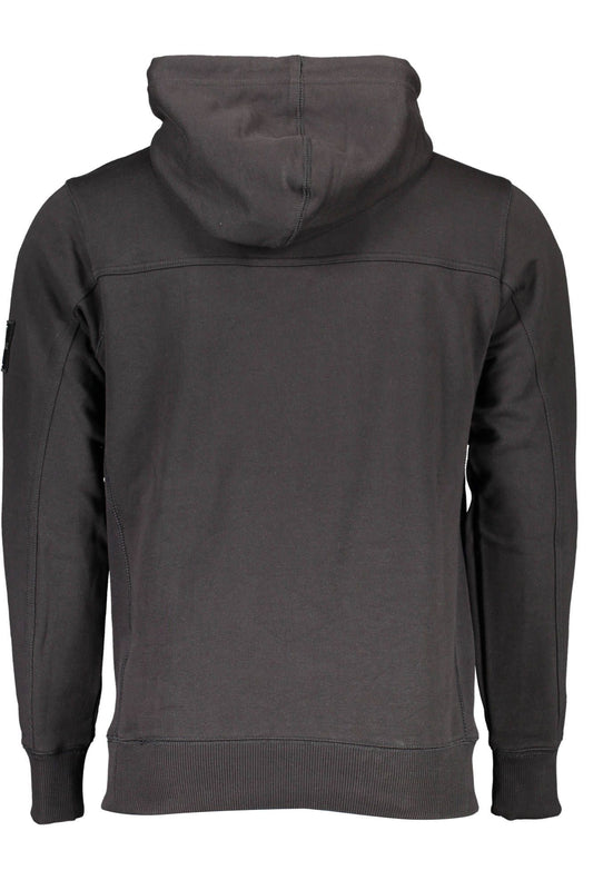 Black Cotton Men Sweater