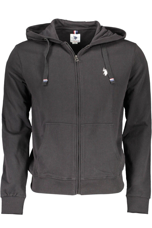 Black Cotton Men Sweater