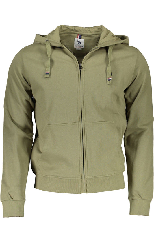 Green Cotton Men Sweater