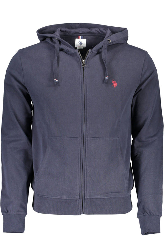 Blue Cotton Men Sweater