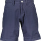 Blue Cotton Men Bermuda