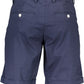 Blue Cotton Men Bermuda