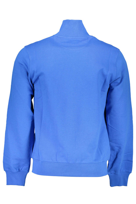 Blue Cotton Men Sweater