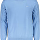 Light Blue Cotton Men Sweater