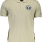 Green Cotton Men Polo Shirt