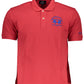 Red Cotton Men Polo Shirt
