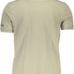 Green Cotton Men Polo Shirt