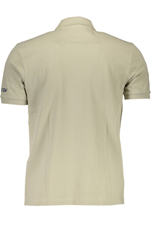 Green Cotton Men Polo Shirt