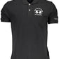 Black Cotton Men Polo Shirt