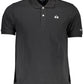 Black Cotton Men Polo Shirt