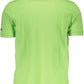 Green Cotton Men Polo Shirt