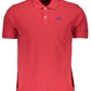 Red Cotton Men Polo Shirt