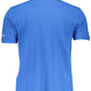 Blue Cotton Men Polo Shirt