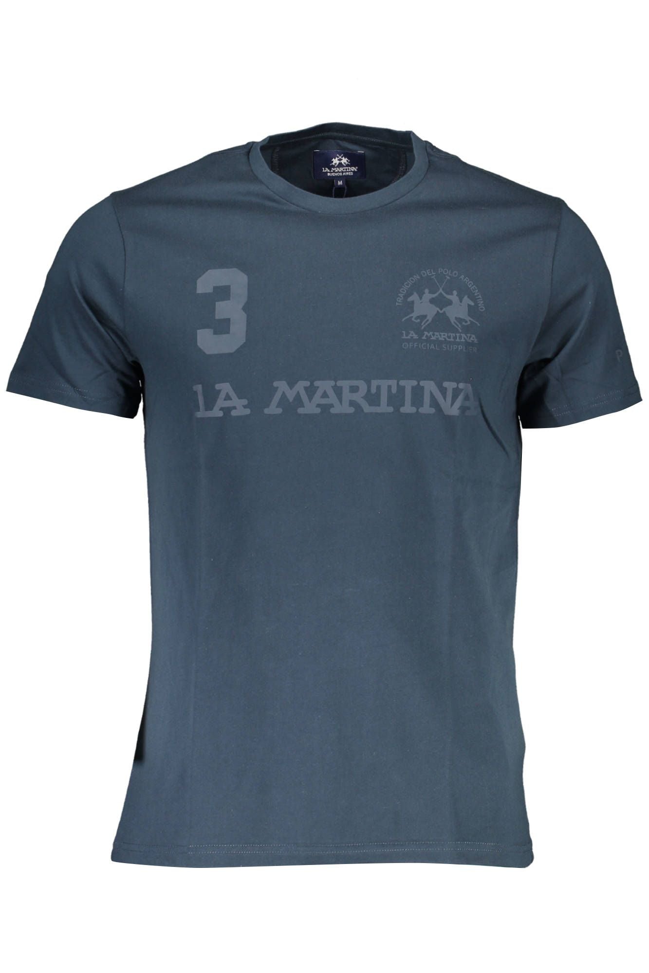 Blue Cotton Men T-Shirt
