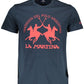 Blue Cotton Men T-Shirt