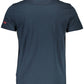 Blue Cotton Men T-Shirt