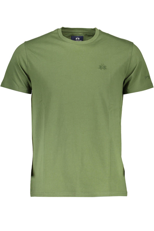 Green Cotton Men T-Shirt