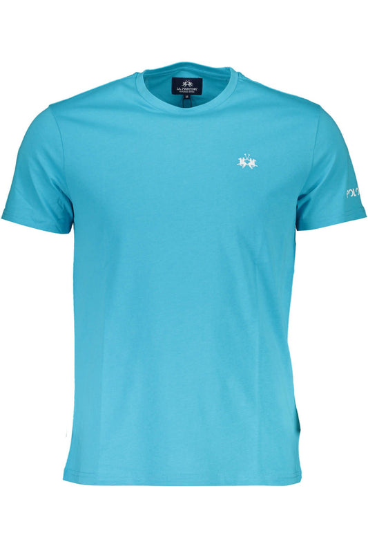 Light Blue Cotton Men T-Shirt
