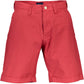 Red Cotton Men Bermuda