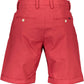 Red Cotton Men Bermuda