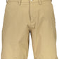 Beige Cotton Men Bermuda