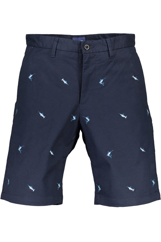 Blue Cotton Men Bermuda Short