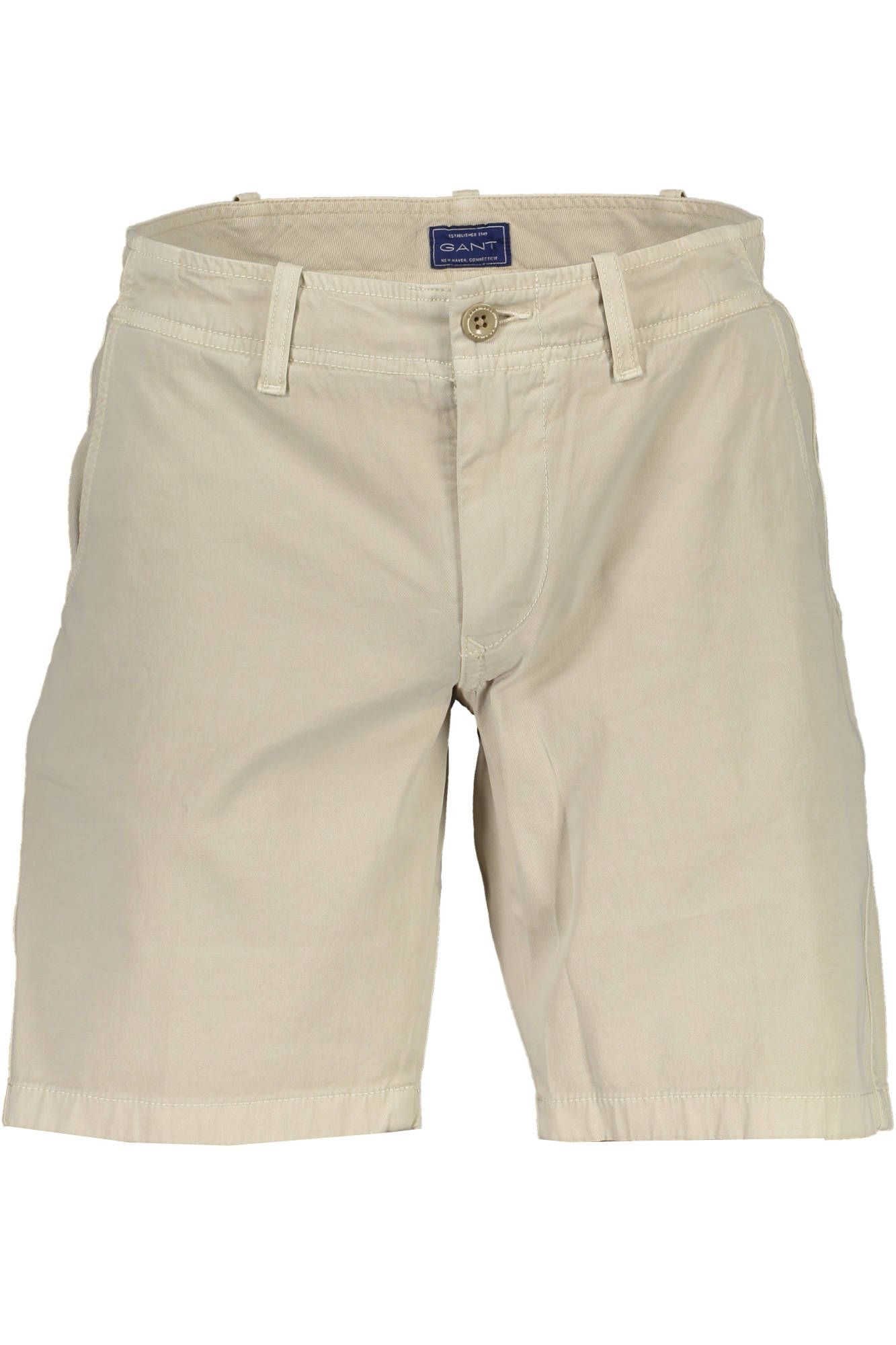Beige Cotton Men Bermuda