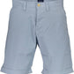 Light Blue Cotton Men Bermuda Pant