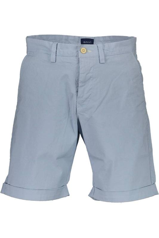 Light Blue Cotton Men Bermuda Pant