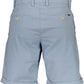 Light Blue Cotton Men Bermuda Pant