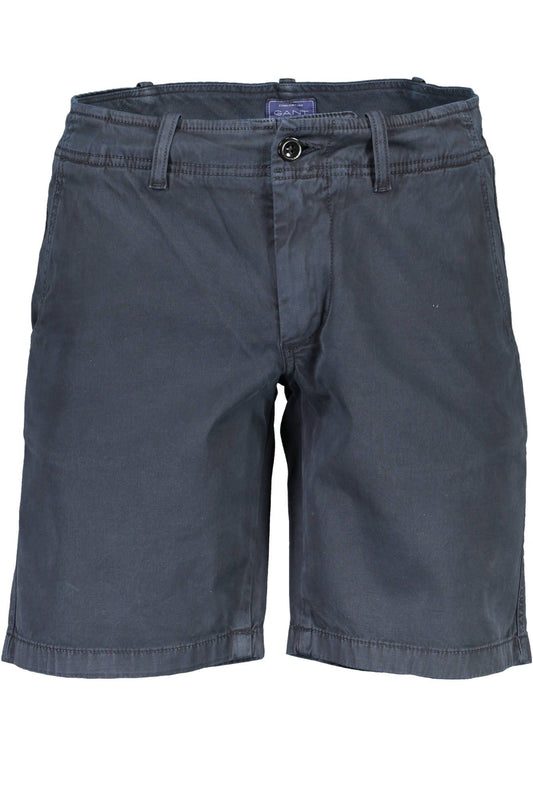 Blue Organic Cotton Men Bermuda
