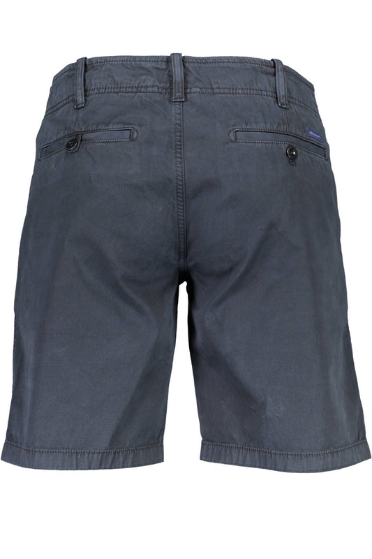 Blue Organic Cotton Men Bermuda