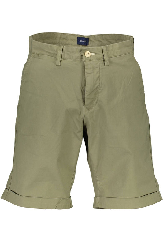 Green Cotton Men Bermuda Pant