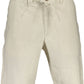 Beige Linen Men Bermuda