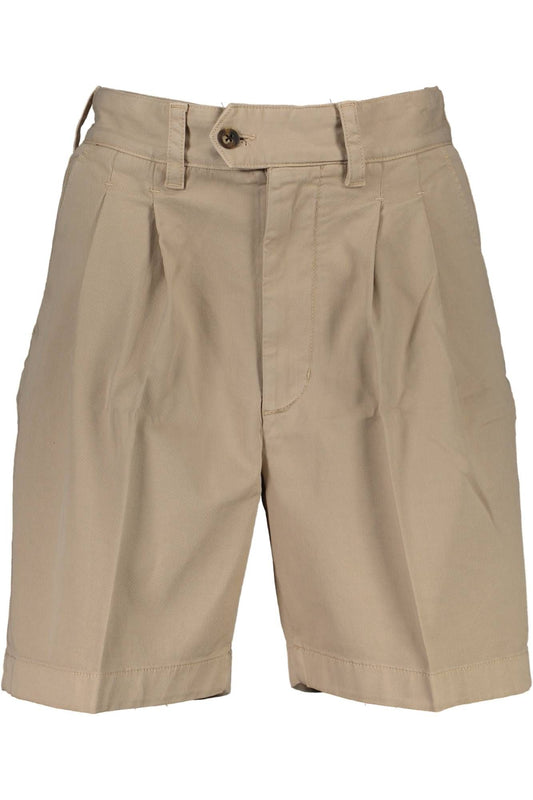 Beige Cotton Men Pants
