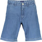 Light Blue Cotton Men Bermuda Shorts