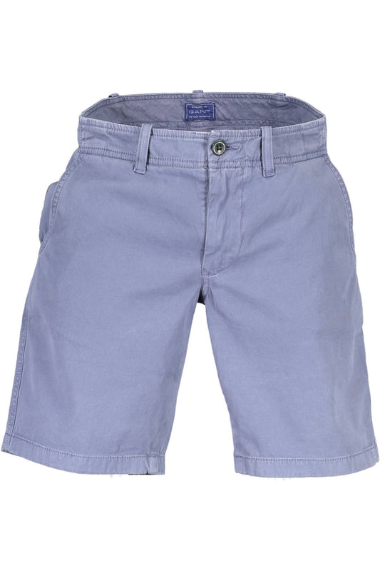 Blue Cotton Men Bermuda