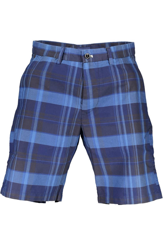 Blue Cotton Men Pant