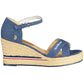 Blue Polyester Women Sandal