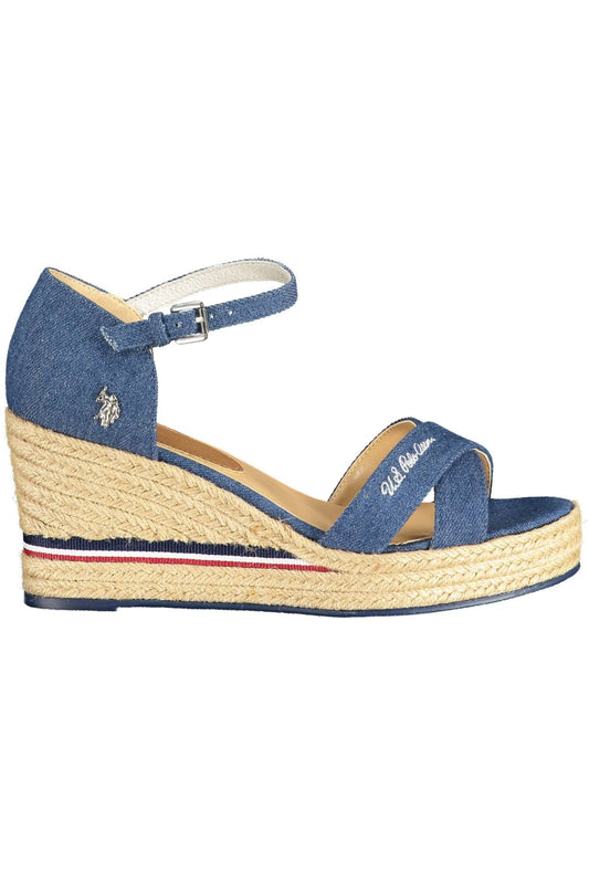 Blue Polyester Women Sandal
