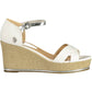 White Polyester Women Sandal
