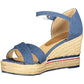 Blue Polyester Women Sandal