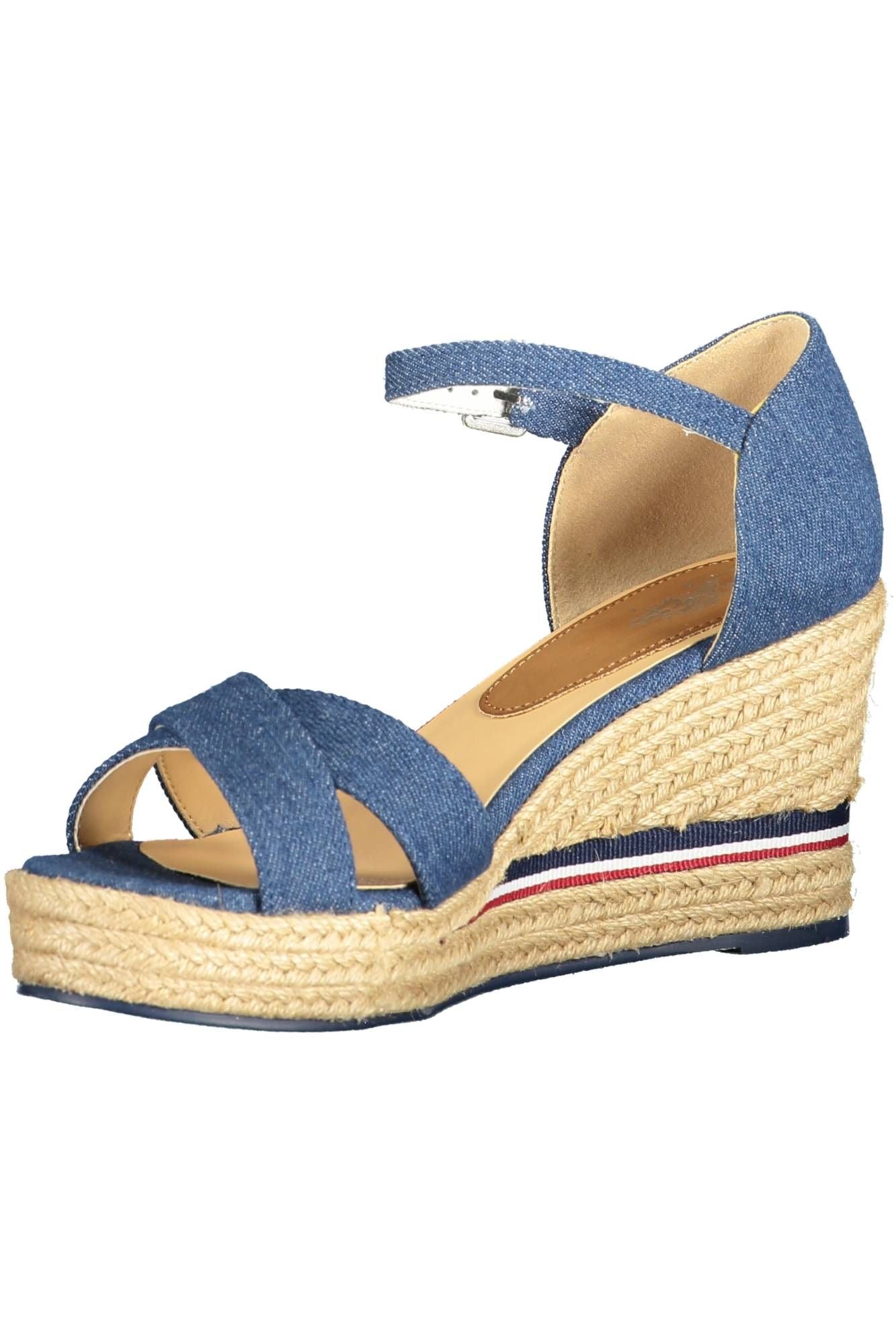 Blue Polyester Women Sandal