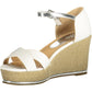 White Polyester Women Sandal