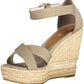 Beige Cotton Women Sandal