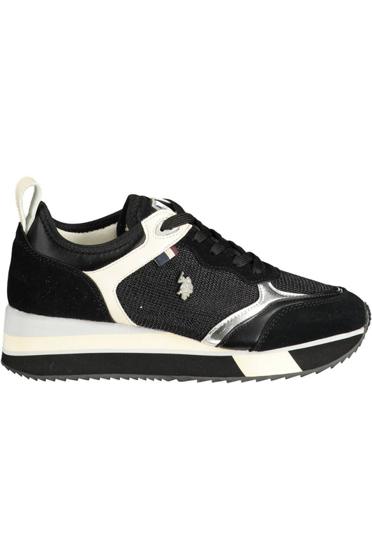 Black Polyester Women Sneaker