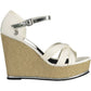 White Cotton Women Sandal